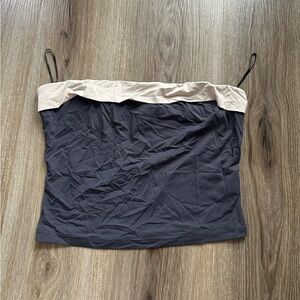 Black and Cream Women's Tube Top